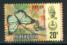 PERAK- Y&T N°124- Oblitéré (papillons) - Perak
