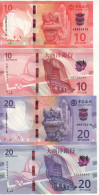 MACAO  New Set 10 & 20 Patacas  (4 Notes) Dated 18.05.2020   PW90-91-129-130 - Macau