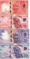 MACAO  New Set 10 & 20 Patacas  (4 Notes) Dated 18.05.2020   PW90-91-129-130 - Macao