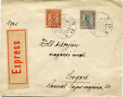 HONGRIE LETTRE EXPRESS DEPART SZEGED 916 DEC 9 POUR LA HONGRIE - Cartas & Documentos