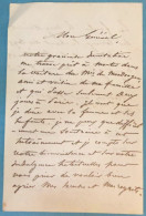 ● L.A.S 1854 Colonel ROUVRAY (?) Au Général RENAULT - Marquis De MONDRAGON - Lettre Autographe LAS Militaria - Politiques & Militaires