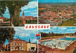 82 - Caussade - Multivues - Piscine - Blasons - CPM - Voir Scans Recto-Verso - Caussade