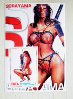 SALE! MNH M/s Block Art Paintings Sorayama 2003 Pin-up Nude Woman Girl Erotic Gun Sward Knife - Naakt