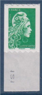 Roulette Marianne L'Engagée LV Adhésive 1601A Neuf Signature Philaposte "a" 120 Verso - Coil Stamps