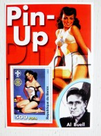 SALE! MNH M/s Block Art Paintings 2003 Pin-up Nude Woman Girl Erotic  Scouting Rotary Al Buell - Nus