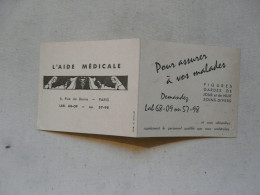 VIEUX PAPIERS - PUBLICITE : L'AIDE MEDICALE - Calendrier 1955 - Pubblicitari