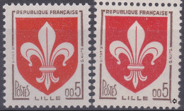 18140 Variété : N° 1230 Blason Lille Barre Supplémentaire Dans L'angle + Normal    ** - Ungebraucht