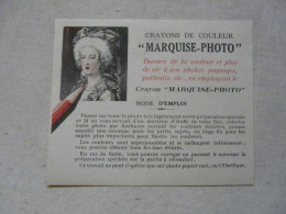 VIEUX PAPIERS - PUBLICITE : CRAYONS DE COULEUR "MARQUISE-PHOTO" - Pubblicitari