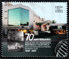 México 3061 2017 70 Aniversario De La Universidad Autónoma De Nuevo León MNH - Mexique