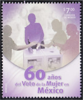 México 2754 2013 60 Años Del Voto De La Mujer En México MNH - Mexico