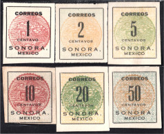 México 280/85 1914/15 Estado Libre Y Soberano De Sorona MH - Mexico