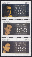 Mexico 2067/69 2004 Literatura Personalidades MNH - Mexico