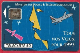 Télécarte En 499 Postes Et Télécom  Voeux 93   12 92 - 50 Eenheden