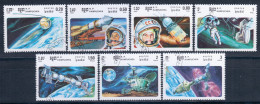 Cambodia 1985 Mi# 655-661 Used - Soviet Space Achievements - Kambodscha