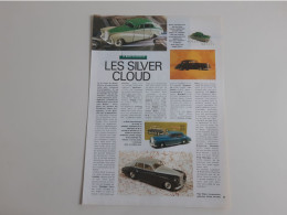 Miniatures Rolls Royce Silver Cloud - Coupure De Presse - Altri & Non Classificati