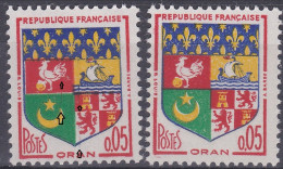 18146 Variété : N° 1230A Blason Oran Défaut D'essuyage + Normal ** - Neufs