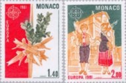 Monaco - 1273/74 - 1981 Europa-folklore-Domingo De Ramos-Lujo - Sonstige & Ohne Zuordnung