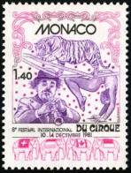 FAU1/S Monaco  Nº 1298  1981  VIIIº Fest. Inter. De Circo De Mónaco Lujo - Other & Unclassified