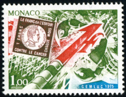 MED/S Monaco  Nº 1014   1975   Lucha Contra El Cáncer   Lujo - Autres & Non Classés