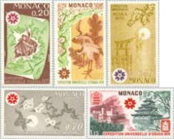 Monaco - 822/26 - 1970 Expo. Universal-Osaka/Japón-cuadros-Lujo - Altri & Non Classificati
