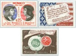 Monaco - 576/78 - 1962 450º Aniv. De La Soberanía Lujo - Autres & Non Classés