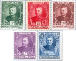 Monaco - 65/69 - 1923-24 Principe Luis II MNH - Other & Unclassified