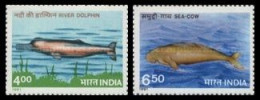 INDIA 1991 ENDANGERED MARINE MAMMALS COMPLETE SET MNH - Neufs