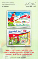 2006-Tunisie / Y&T 1575-1576 -Coupe Du Monde Football, Allemagne 2006 - Prospectus - 2006 – Germania