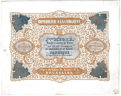 Belgique "Carte Porcelaine"  Porseleinkaart, J. Heger, Imprimerie A La Congreve  , Bruxelles Dim:203x161mm - Porcelana