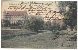 Postkarte Güstrow -Partie Am Schloss Ohne Mauer, Litho, 1911, Orig. Gelaufen Nach London/England, II - Guestrow