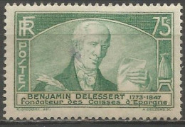 France - N°303 * - Benjamin Delessert Fondateur Des Caisses D'Epargne - Unused Stamps