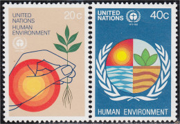 Naciones Unidas New York 362/63 1982 Desarrollo Humano  MNH - Autres & Non Classés