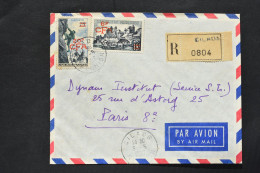 Réunion - CFA  Uzerche Et Alpinisme N° 325 - 330 Sur Lettre Recommandée De Cilaos Du 3 Mai 1957 - Storia Postale