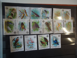 SEYCHELLES. Zil Elwannyen MNH  SET 16   STAMPS BIRDS  BIRD  1983 - Flamingos