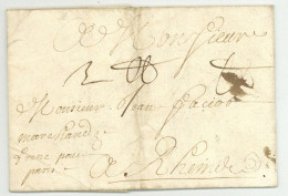 Rouen 1692 Pour Reims Franc Pour Paris - ....-1700: Vorläufer