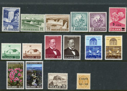 Iceland MH Lot 1950's  And 1960's - Nuevos