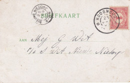 Ansicht Amersfoort 25 Jan 1905 Hoogwoud (hulpkantoor Grootrond) Naar Niieuwe Niedorp (kleinrond) - Poststempels/ Marcofilie