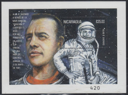 Nicaragua HB 295 2000 Exploración Del Espacio Retrato Jhon Glenn MNH - Nicaragua