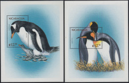 Nicaragua HB 281/82 1998 Fauna Pájaros Marinos Del Mundo MNH - Nicaragua