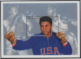 Nicaragua HB 267 1996 Juegos Olímpicos Atlanta 96 Retrato De Cassius Clay Boxe - Nicaragua