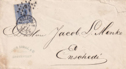 Envelop 2 Okt 1877 Amsterdam (puntstempel 5 En Kleinrond) Naar Enschede (tweeletter_ - Poststempels/ Marcofilie