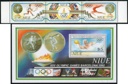 DEP4 Niue 587/89 + HB 119  1992   MNH - Niue