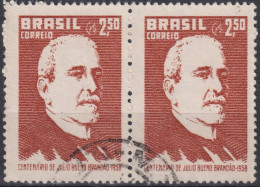 1958 Brasilien ° Mi:BR 940, Sn:BR 874, Yt:BR 657,100 Years Born Júlio Bueno Brandão - Gebruikt