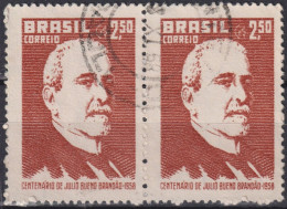 1958 Brasilien ° Mi:BR 940, Sn:BR 874, Yt:BR 657,100 Years Born Júlio Bueno Brandão - Gebraucht