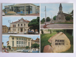 PIERRE BENITE (69/Rhône) - Voitures Et Petit Utilitaire ' Lait Frais' Devant Maison Peuple, Poste / PTT , Mairie, Eglise - Pierre Benite