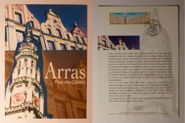 ARRAS (Nord Pas De Calais) - Grande Place , Beffroi - Document Philatélique Avec Timbre Et Cachet 1er Jour - Monumenti