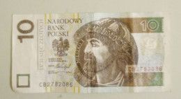 Pologne, Year 2016, Used , 10 Zloty - Polonia