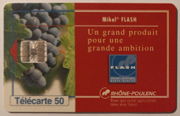 RHONE POULENC - MIKAL FLASH - Raisin / Vigne / Vin - Télécarte 50 Privée Publique - 50 Unità  