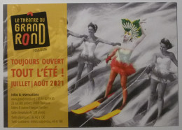 SKI NAUTIQUE - Femme - Carte Publicitaire Theatre Grand Rond Toulouse - Water-skiing