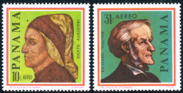 VAR2 Panama A- 384/85 1967 Dante Alighieri Richard Wagner MNH - Panama